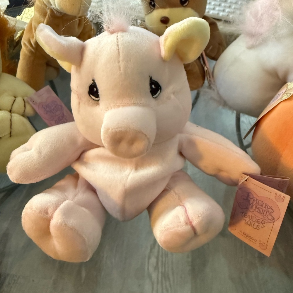 Precious Moments Vintage 1997 Enesco Pink Plush Pig NWT